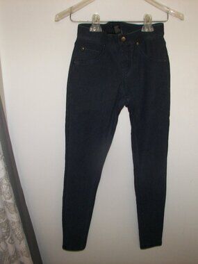 Hue navy blue leggings (pants) straight leg (skinny) size XS